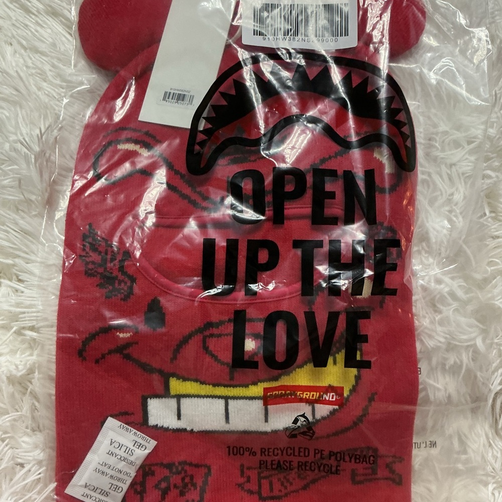 Sprayground Red Graphic ski mask
